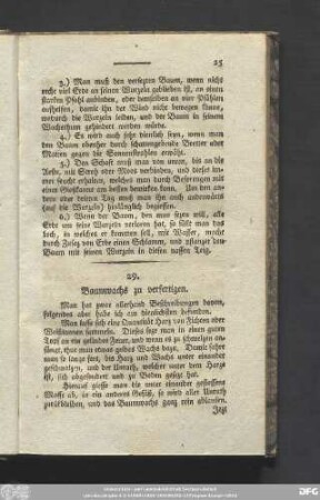 29. Baumwachs zu verfertigen.