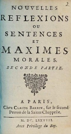 Nouvelles Reflexions Ou Sentences Et Maximes Morales