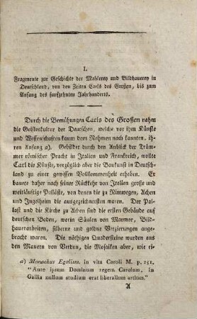 Kleine Schriften artistischen Inhalts, 1