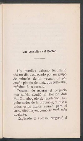 Las consultas del doctor