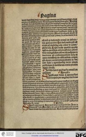 In festo sancti Michaelis et omnium angelorum. Apocalipsis i.