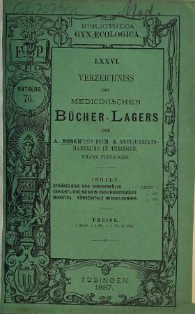 Katalog. 76. 1887