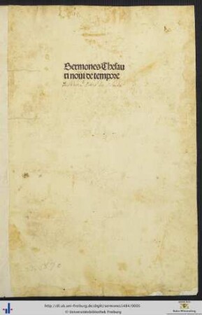Sermones Thesauri noui de tempore