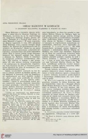 3: Obraz madonny w komnacie : z zagadnień malarstwa Śląskiego II Połowy XV wieku