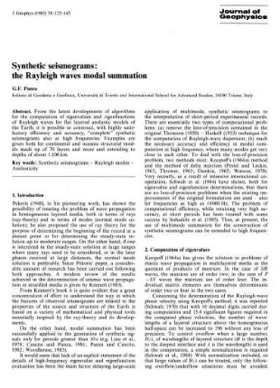 Synthetic seismograms: the Rayleigh waves modal summation
