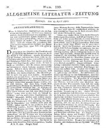 Beyträge zur Critik des Schulunterrichts. St. 4. Hrsg. v. C. F. Etzler. Leipzig: Fleischer 1800