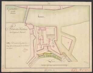 Grenoble 1728 : Plan du Reduit dit le grand Arcenal