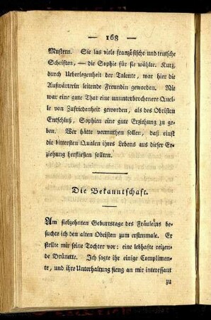 Die Bekanntschaft.