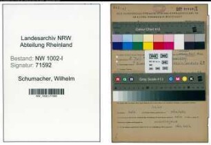 Entnazifizierung Wilhelm Schumacher , geb. 05.07.1909 (Buchhalter)