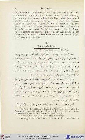 II. Arabischer Text