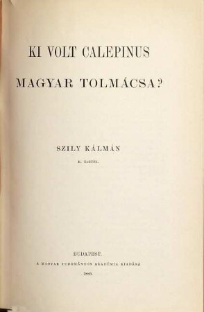 Értekezések a nyelv- és széptudományok köréből. 13. 1885/86, Nr. 8 - 12