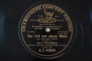 Das Lied vom süssen Mädel : aus "Das süsse Mädel" / [Heinrich Reinhardt]