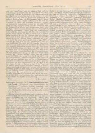 635-637 [Rezension] Hamburger, J., Real-Encyclopädie für Bibel und Talmud. II. Abth., Heft 1 u. 2