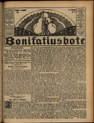 Erste Ausgabe vom Sonntag, den 04. Dezember 1927.