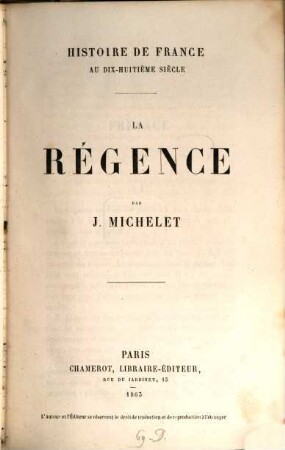 Histoire de France, [15]. La régence