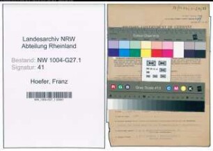 Entnazifizierung Franz Hoefer , geb. 16.08.1911 (Verwaltungsinspektor)