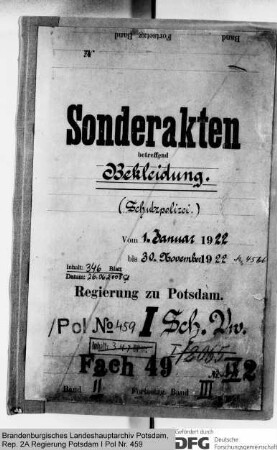 Bekleidung der Schutzpolizei