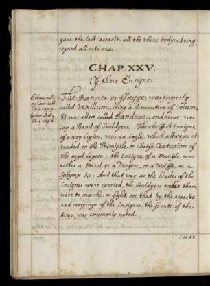 Chap. XXV. Of their Ensigne