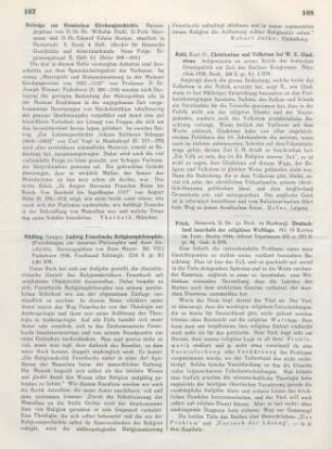 167-168 [Rezension] Nüdling, Gregor, Ludwig Feuerbachs Religionsphilosophie