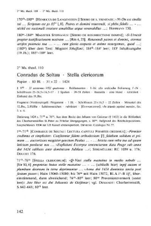 2° Ms. theol. 110 - 119