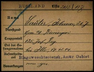 Sauter, Johann - Vinzenz