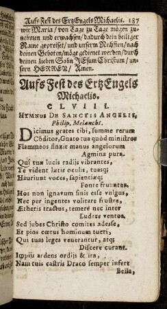 Aufs Fest des Ertz Engels Michaelis.