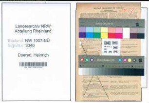 Entnazifizierung Heinrich Doeren , geb. 17.03.1895 (Landwirt)