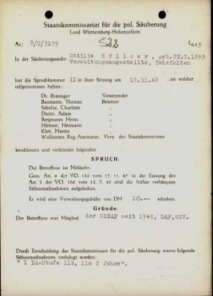 Söllner, Ottilie