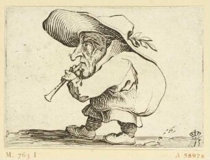 Der Zwerg mit der Flöte, Blatt 16 aus: Varie figure gobbi