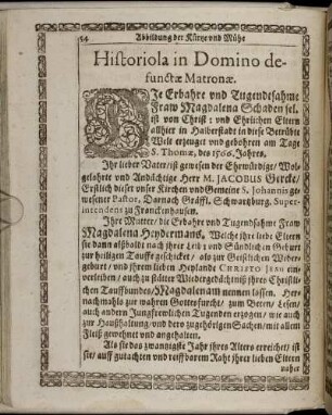Historiola in Domino defunctæ Matronæ.