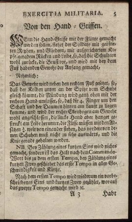 Von den Hand- Griffen.