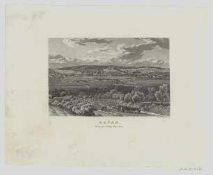 Ansicht von Brünn, Stahlstich, um 1820 : Brünn / E. C. Schmidt del et sc.. - [Prag] : Verl. Gottlieb Haase , [um 1820?]. - 1 Kunstbl. : Stahlst., 16 x 10 cm