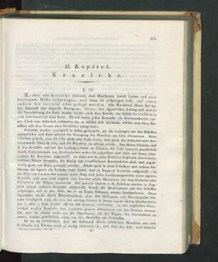 II. Kapitel. Kraniche