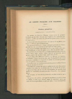 Le Jardin potager aux colonies