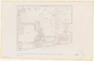 Garten Krohn, Potsdam-Bornim: Lageplan mit Gartenplan zur Umgestaltung 1:100