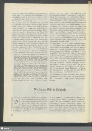 Die Bluttat 1924 in Delitzsch