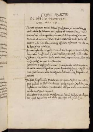 Caput Quartum. De Officio Professorum Artium.