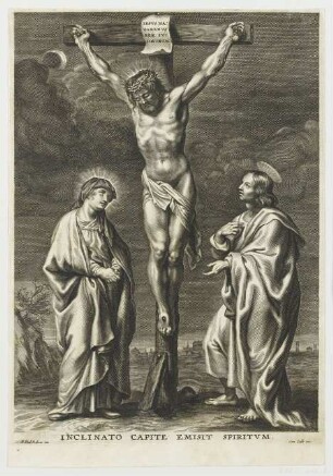 Christus am Kreuz, mit Maria und Johannes