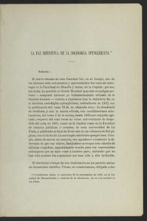 La faz definitiva de la sociología spengleriana