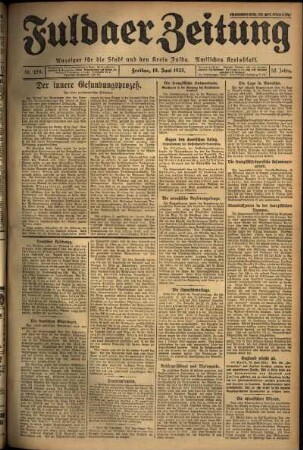Ausgabe vom Freitag, den 19. Juni 1925.