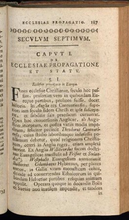 Seculum Septimum.