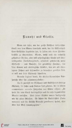 Rumohr und Giotto