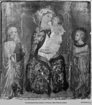 Madonna mit Kind, Antonius Abbas und Ansanus