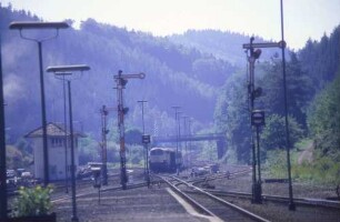 Pirmasens Nord Einfahrt Lok 218 379 Eilzug MDie-Wagen Bnb-Wagen