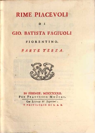 Rime piacevoli di Gio. Battista Fagiuoli Fiorentino, 3