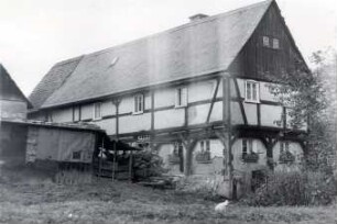 Umgebindehaus in Pietzschwitz : Bauwesen - Exterieur. Ort: Běčicy / Pietzschwitz. Fachwerkhaus in Pietzschwitz.