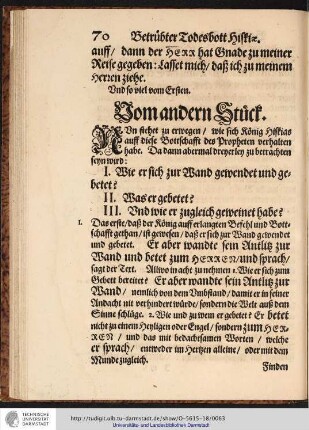 Vom andern Stück.