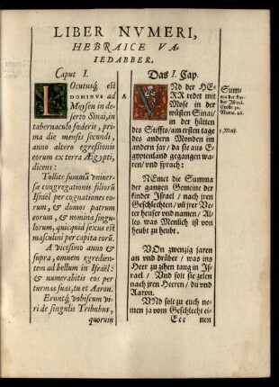Liber Numeri, Hebraice Vaiedabber.