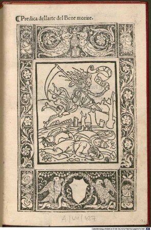 Prèdica dell'arte di bene morire : 1496.11.02