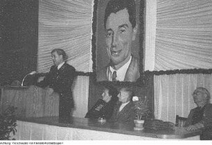 Dresden, Reick, Gaswerk Reick, Gedenkveranstaltung für Nikolaus Kopernikus, Juni 1953
